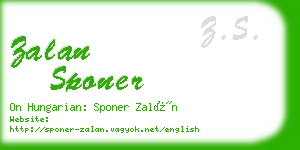 zalan sponer business card